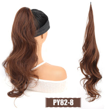 Load image into Gallery viewer, 30Inch Synthetic Flexible Wrap Around Ponytail Wig Long Wavy Layered Fake Ponytail Hairpiece Extensions Women Daily Wig