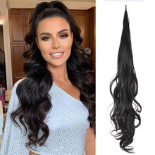 Load image into Gallery viewer, 30Inch Synthetic Flexible Wrap Around Ponytail Wig Long Wavy Layered Fake Ponytail Hairpiece Extensions Women Daily Wig