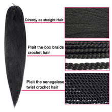 Load image into Gallery viewer, 26inch Colorful Synthetic Jumbo Braids PVC Wig Hair Extensions Braiding Hair Pre Stretched Braids False Hair Piece Women Wig