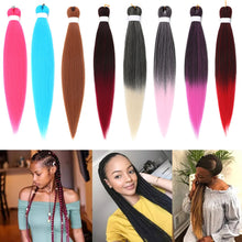 Load image into Gallery viewer, 26inch Colorful Synthetic Jumbo Braids PVC Wig Hair Extensions Braiding Hair Pre Stretched Braids False Hair Piece Women Wig