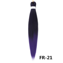 Load image into Gallery viewer, 26inch Colorful Synthetic Jumbo Braids PVC Wig Hair Extensions Braiding Hair Pre Stretched Braids False Hair Piece Women Wig