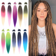 Load image into Gallery viewer, 26inch Colorful Synthetic Jumbo Braids PVC Wig Hair Extensions Braiding Hair Pre Stretched Braids False Hair Piece Women Wig