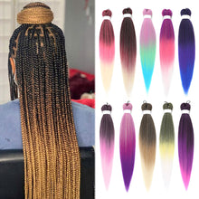 Load image into Gallery viewer, 26inch Colorful Synthetic Jumbo Braids PVC Wig Hair Extensions Braiding Hair Pre Stretched Braids False Hair Piece Women Wig