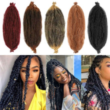 Load image into Gallery viewer, 16 Inch Kinky Twist Marley Braiding Crochet Hair Synthetic Pre-Separated Springy Afro Twist Hair For Butterfly Locs Braids