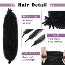 Load image into Gallery viewer, 16 Inch Kinky Twist Marley Braiding Crochet Hair Synthetic Pre-Separated Springy Afro Twist Hair For Butterfly Locs Braids