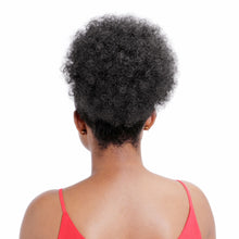 Load image into Gallery viewer, Synthetic Afro Puff Drawstring Ponytail Hair Bun Short Afro Kinkys Curly Afro Bun Extension Hairpieces Women Curly Hair Wig