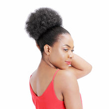 Load image into Gallery viewer, Synthetic Afro Puff Drawstring Ponytail Hair Bun Short Afro Kinkys Curly Afro Bun Extension Hairpieces Women Curly Hair Wig