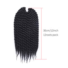 Load image into Gallery viewer, 12inch Twist Crochet Hair Big Senegalese Twist Crochet Braids Synthetic Braiding Hair Extensions for Women False Hair Piece