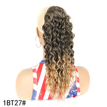 Load image into Gallery viewer, 16inch Curl Hair Ponytail Synthetic Deep Wave Ponytail Drawstring Ponytail Extensions for Women Clip on Pony Tail Hair Hairpiece