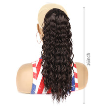 Load image into Gallery viewer, 16inch Curl Hair Ponytail Synthetic Deep Wave Ponytail Drawstring Ponytail Extensions for Women Clip on Pony Tail Hair Hairpiece