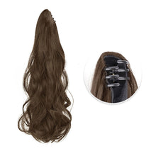Load image into Gallery viewer, Horsetail Wig Female Gripper Style Simulation Long Curly Hair Large Wave Wig Synthetic Hair Women False Hair Piece