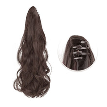 Load image into Gallery viewer, Horsetail Wig Female Gripper Style Simulation Long Curly Hair Large Wave Wig Synthetic Hair Women False Hair Piece