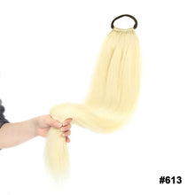 Load image into Gallery viewer, 24inch Wig Ponytail Long Straight Hair Synthetic Ponytail Braid Wig Extension High-temperature Silk Women's Ponytail False Braid
