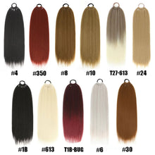 Load image into Gallery viewer, 24inch Wig Ponytail Long Straight Hair Synthetic Ponytail Braid Wig Extension High-temperature Silk Women's Ponytail False Braid
