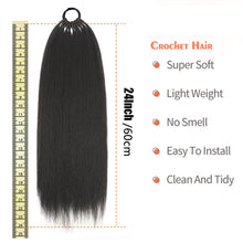 Load image into Gallery viewer, 24inch Wig Ponytail Long Straight Hair Synthetic Ponytail Braid Wig Extension High-temperature Silk Women's Ponytail False Braid