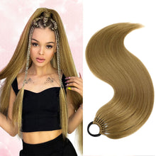 Load image into Gallery viewer, 24inch Wig Ponytail Long Straight Hair Synthetic Ponytail Braid Wig Extension High-temperature Silk Women's Ponytail False Braid