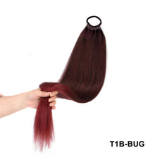 Load image into Gallery viewer, 24inch Wig Ponytail Long Straight Hair Synthetic Ponytail Braid Wig Extension High-temperature Silk Women's Ponytail False Braid
