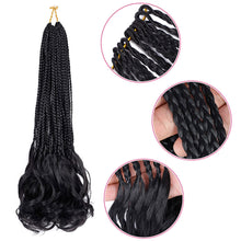 Load image into Gallery viewer, Wig Ponytail Children's Loop French Curly Hair Natural Simulation African Crochet Woven Synthetic Hair Extension Wave Ponytail