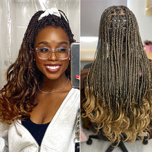 Load image into Gallery viewer, Wig Ponytail Children's Loop French Curly Hair Natural Simulation African Crochet Woven Synthetic Hair Extension Wave Ponytail