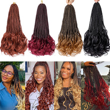 Load image into Gallery viewer, Wig Ponytail Children's Loop French Curly Hair Natural Simulation African Crochet Woven Synthetic Hair Extension Wave Ponytail