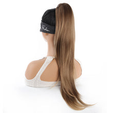 Load image into Gallery viewer, Wig Ponytail Fashionable Outward Curved Drawstring Elastic Spot Dyed Inner Mesh Extension Natural High Temperature Silk Multi-color Ponytail Wig