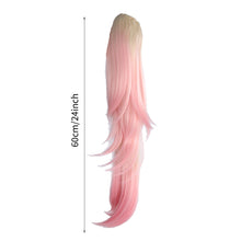 Load image into Gallery viewer, Wig Ponytail Fashionable Outward Curved Drawstring Elastic Spot Dyed Inner Mesh Extension Natural High Temperature Silk Multi-color Ponytail Wig