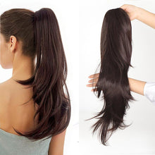 Load image into Gallery viewer, Wig Ponytail Fashionable Outward Curved Drawstring Elastic Spot Dyed Inner Mesh Extension Natural High Temperature Silk Multi-color Ponytail Wig