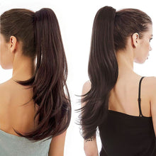 Load image into Gallery viewer, Wig Ponytail Fashionable Outward Curved Drawstring Elastic Spot Dyed Inner Mesh Extension Natural High Temperature Silk Multi-color Ponytail Wig