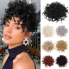Load image into Gallery viewer, Wig for Women with Small Curly Hair Buns Wave Messy Elastic Drawstring Loose Wavy Large Curly Hair Bun Wig False Hair