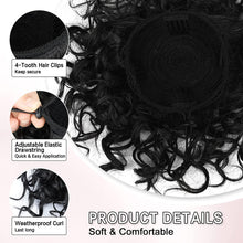 Load image into Gallery viewer, Wig for Women with Small Curly Hair Buns Wave Messy Elastic Drawstring Loose Wavy Large Curly Hair Bun Wig False Hair