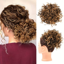 Load image into Gallery viewer, Wig for Women with Small Curly Hair Buns Wave Messy Elastic Drawstring Loose Wavy Large Curly Hair Bun Wig False Hair