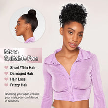 Load image into Gallery viewer, Wig for Women with Small Curly Hair Buns Wave Messy Elastic Drawstring Loose Wavy Large Curly Hair Bun Wig False Hair