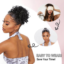 Load image into Gallery viewer, Wig for Women with Small Curly Hair Buns Wave Messy Elastic Drawstring Loose Wavy Large Curly Hair Bun Wig False Hair