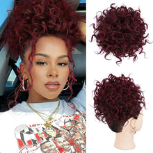 Load image into Gallery viewer, Wig for Women with Small Curly Hair Buns Wave Messy Elastic Drawstring Loose Wavy Large Curly Hair Bun Wig False Hair