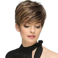 Load image into Gallery viewer, Wig Women's Short Hair Fluffy High Temperature Silk Chemical Fiber Head Cover Spot Dyed Blonde Synthetic Wig