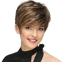 Load image into Gallery viewer, Wig Women's Short Hair Fluffy High Temperature Silk Chemical Fiber Head Cover Spot Dyed Blonde Synthetic Wig