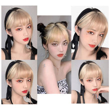 Load image into Gallery viewer, Natural Invisible Front Side Bangs for Woman with Fake Fringe Hair Extensions Synthetic High Temperature Hair for Women 3D Bangs Fake Wig