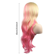 Load image into Gallery viewer, Wig Women's Big Wave Gold Gradient Pink Cute Long Curly Hair Full Head Set Cosplay Women Men Wig Cover False Hair