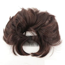 Load image into Gallery viewer, Messy Bun Wig Piece Insert Comb Curly Wig Flexible Adjustable Bun High-temperature Silk Synthetic Hair Piece for Women