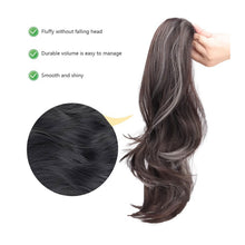 Load image into Gallery viewer, Clip High Ponytail Wig Fashionable Dyeing Simulation Hair Lightweight Fluffy Natural Long Curly Hair Synthetic Wig