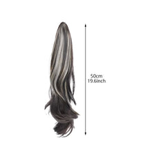 Load image into Gallery viewer, Clip High Ponytail Wig Fashionable Dyeing Simulation Hair Lightweight Fluffy Natural Long Curly Hair Synthetic Wig