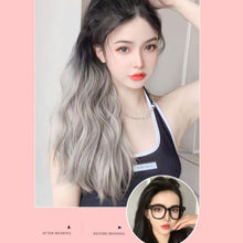 Load image into Gallery viewer, Mini Gripper Ponytail Wig Gradient Water Ripple Long Curly Hair Fluffy Natural Seamless Spot Dyed Ponytail Synthetic Wig