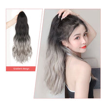 Load image into Gallery viewer, Mini Gripper Ponytail Wig Gradient Water Ripple Long Curly Hair Fluffy Natural Seamless Spot Dyed Ponytail Synthetic Wig