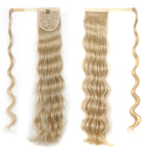 Load image into Gallery viewer, Paste Button Fluffy Long Curly Hair High Temperature Fiber Multi Colored Wig Ponytail Hair Extension for Women