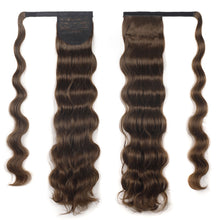 Load image into Gallery viewer, Paste Button Fluffy Long Curly Hair High Temperature Fiber Multi Colored Wig Ponytail Hair Extension for Women