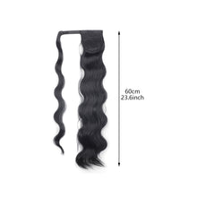 Load image into Gallery viewer, Paste Button Fluffy Long Curly Hair High Temperature Fiber Multi Colored Wig Ponytail Hair Extension for Women