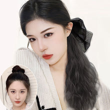 Load image into Gallery viewer, Detachable Bowknot Hairpin Ponytail Wig High Temperature Silk Long Curly Hair Natural Hair Extension for Women