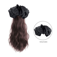 Load image into Gallery viewer, Detachable Bowknot Hairpin Ponytail Wig High Temperature Silk Long Curly Hair Natural Hair Extension for Women