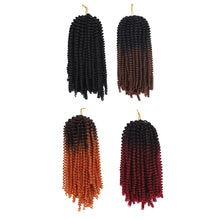 Load image into Gallery viewer, Colored Crochet Wig Hand Hooks Dirty Braids Synthetic Long Curly Hair High Temperature Silk Hair Bulk Hair Extensions
