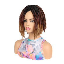 Load image into Gallery viewer, Colored Crochet Wig Hand Hooks Dirty Braids Synthetic Long Curly Hair High Temperature Silk Hair Bulk Hair Extensions